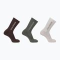 Шкарпетки Salomon Everyday Crew 3 пари silver cloud/sedona sage