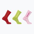 Шкарпетки Salomon Everyday Crew 3 пари flame scarlet/dark citron