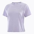 Футболка для бігу жіноча Salomon SHAKEout Air Crop SS Tee cosmic sky 3