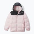 Дитяча утеплена куртка Columbia Puffect Hooded satin pink/black
