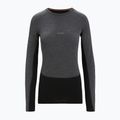 Жіноча термоактивна кофта icebreaker ZoneKnit 260 jet hthr/black/metro hthr/cb 8