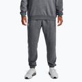 Штани для тренувань чоловічі Under Armour Essential Fleece Joggers pitch gray medium heather/white