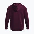 Кофта тренувальна чоловіча Under Armour Essential Fleece Full Zip Hood бордова 1373881 2