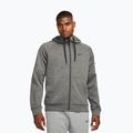 Чоловіча тренувальна кофта  Nike Therma Fit Full-Zip charcoal heathr/dark smoke grey/black