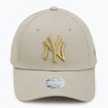 Жіноча бейсболка New Era Metallic Logo 9Forty New York Yankees світло-бежева 2