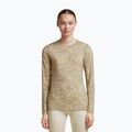 Лонгслів жіночий icebreaker Merino 200 Oasis Crewe Moss Bloom cumin/undyed/aop