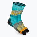 Шкарпетки для трекінгу Smartwool Hike Light Cushion Great Excursion Print Crew блакитно-жовті SW001987150