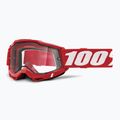 Окуляри велосипедні 100% Accuri 2 Enduro MTB neon/red/clear 5