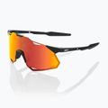 Окуляри сонцезахисні 100% Hypercraft XS soft tact black/hiper red multilayer mirror