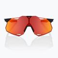 Окуляри сонцезахисні 100% Hypercraft XS soft tact black/hiper red multilayer mirror 2