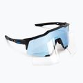 Окуляри велосипедні 100% Speedcraft matte black/hiper blue multilayer mirror