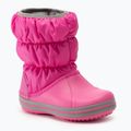 Дитячі снігоступи Crocs Winter Puff Kids електричні рожеві / світло-сірі