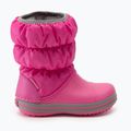 Дитячі снігоступи Crocs Winter Puff Kids електричні рожеві / світло-сірі 2