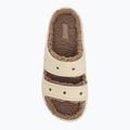 Шльопанці Crocs Classic Cozzzy Sandal bone/mushroom 5