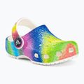 Шльопанці дитячі Crocs Classic Spray Dye Clog T white/multi 2