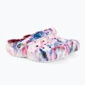 Жіночі шльопанці Crocs Classic на підкладці Tie Dye Clog бордо/мульти 5