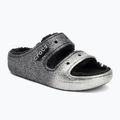 Шльопанці Crocs Classic Cozzzy Glitter Sandal black/silver