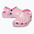 Дитячі шльопанці Crocs Classic Glitter Clog фламінго 11