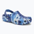 Шльопанці Crocs Classic Marbled Clog сині на болтах/мульти-шльопанці 2