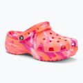 Жіночі шльопанці Crocs Classic Platform Marbled guava/multi