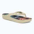 Жіночі шльопанці Crocs на класичній платформі Retro Resort кістка/мульти