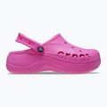 Шльопанці Crocs Baya Platform Clog electric pink