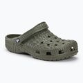 Шльопанці Crocs Classic Crocskin пильно-оливкові