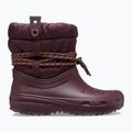 Жіночі снігоступи Crocs Classic Neo Puff Luxe темно-вишневого кольору 9