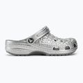 Шльопанці Crocs Classic Metallic Crocskin сріблясті 3