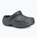 Шльопанці жіночі Crocs Baya Platform Lined Glitter Clog black giltter