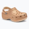 Шльопанці жіночі Crocs Classic Platform Glitter shitake 2