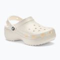 Шльопанці жіночі Crocs Classic Platform Glitter chalk 2