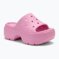 Шльопанці жіночі Crocs Stomp Slide pink tweed