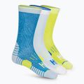 Шкарпетки для бігу HOKA Crew Run Sock 3 пари diva blue/ice water/evening primrose