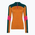 Лонгслів термічний жіночий Smartwool Merino Baselayer Colorblock 1/4 Zip Boxed marmalade 3