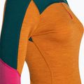 Лонгслів термічний жіночий Smartwool Merino Baselayer Colorblock 1/4 Zip Boxed marmalade 7