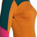 Жіноча термоактивна кофта Smartwool Merino Baselayer Colorblock 1/4 Zip Boxed marmalade heather 7