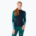 Лонгслів термічний жіночий Smartwool Intraknit Thermal Merino Baselayer Colorblock 1/4 deep navy