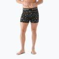 Чоловічий боксер з принтом мериноса Smartwool Merino Boxer Brief чорний пішов у похід