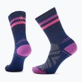 Жіночі трекінгові шкарпетки Smartwool Hike Light Cushion Tube Stripe Crew глибокий темно-синій/потужний рожевий 6
