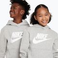 Кофта дитяча Nike Club Fleece Hoodie dark grey heather/white 7