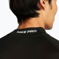 Лонгслів для тренувань чоловічий Nike Pro Dri-Fit Mock-Neck black/white 5