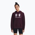 Жіночий тренувальний світшот Under Armour Rival Fleece Big Logo темно-бордовий/білий