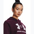 Жіночий тренувальний світшот Under Armour Rival Fleece Big Logo темно-бордовий/білий 4