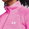 Жіночий світшот Under Armour Evolved Core Tech 1/2 Zip на блискавці бунтарський рожевий/білий 4