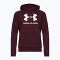 Кофта з капюшоном чоловіча Under Armour Rival Fleece Logo HD dark maroon/white 4