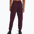 Штани тренувальні чоловічі Under Armour Rival Fleece Joggers dark maroon/white 2