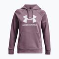 Жіночий тренувальний світшот Under Armour Rival Fleece Big Logo туманний фіолетовий/білий 5