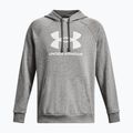 Кофта з капюшоном чоловіча Under Armour Rival Fleece Logo HD castlerock light heather/white 4