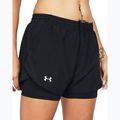 Шорти для бігу жіночі Under Armour Fly By 2in1 black/black/reflective 4